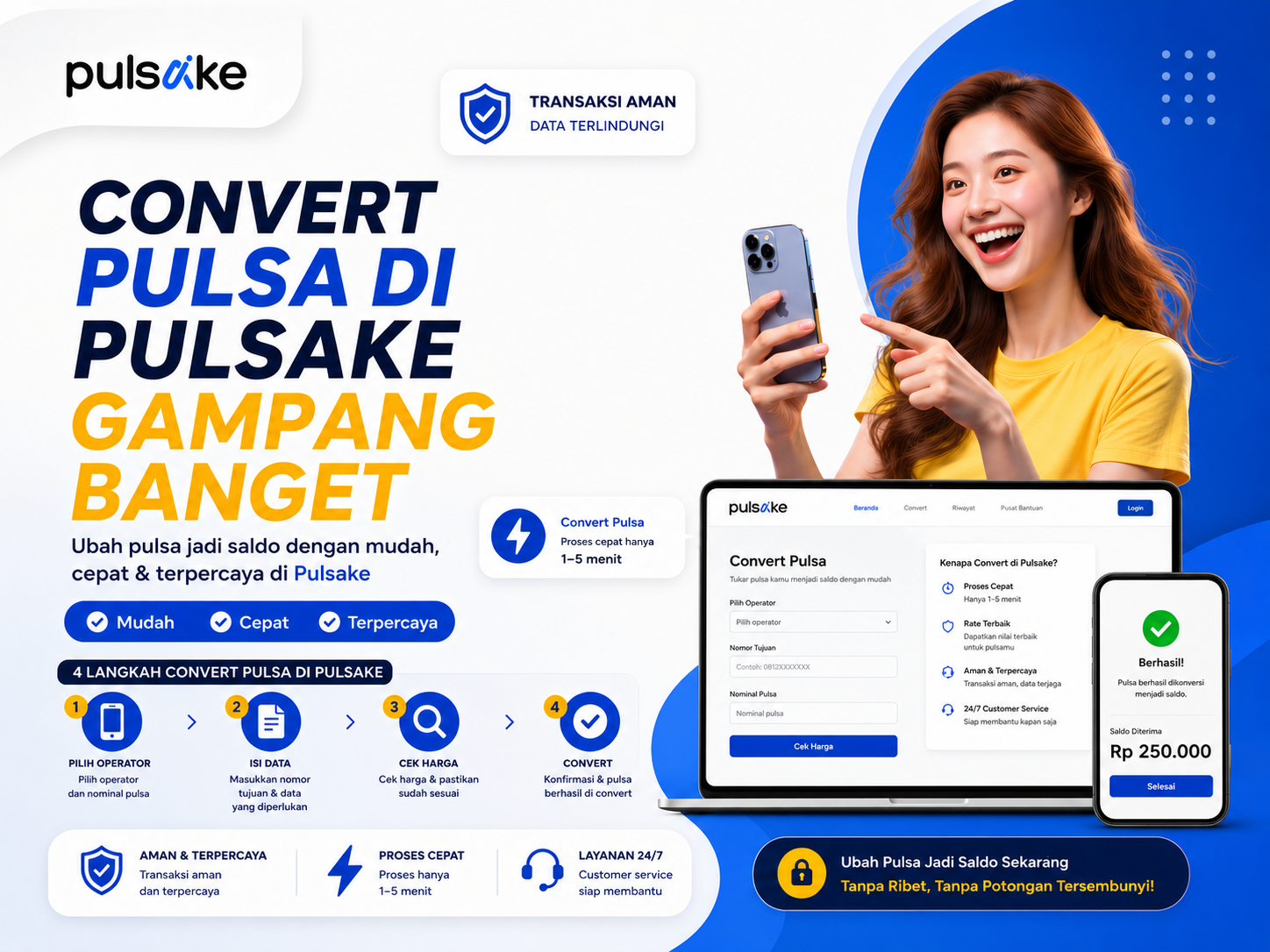 Cara Convert Pulsa di Pulsake Gampang Banget!