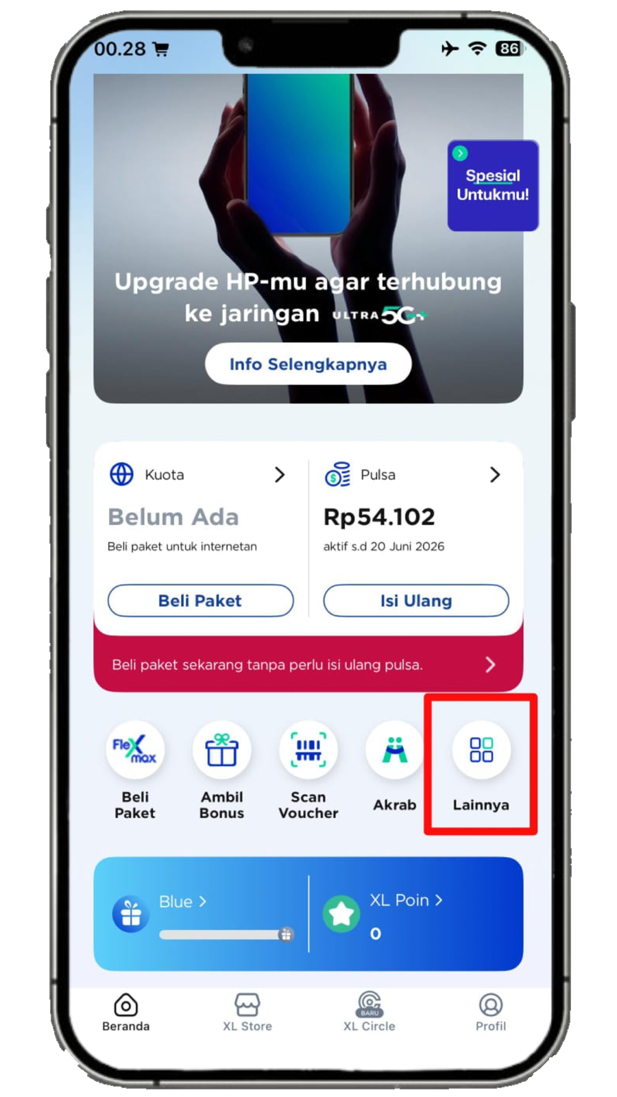 Langkah 1 - Tap Menu Lainnya