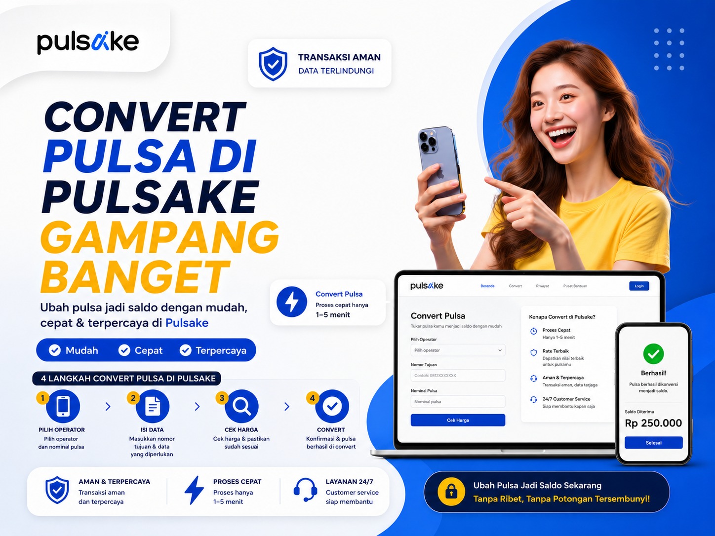 Cara Convert Pulsa di Pulsake Gampang Banget!