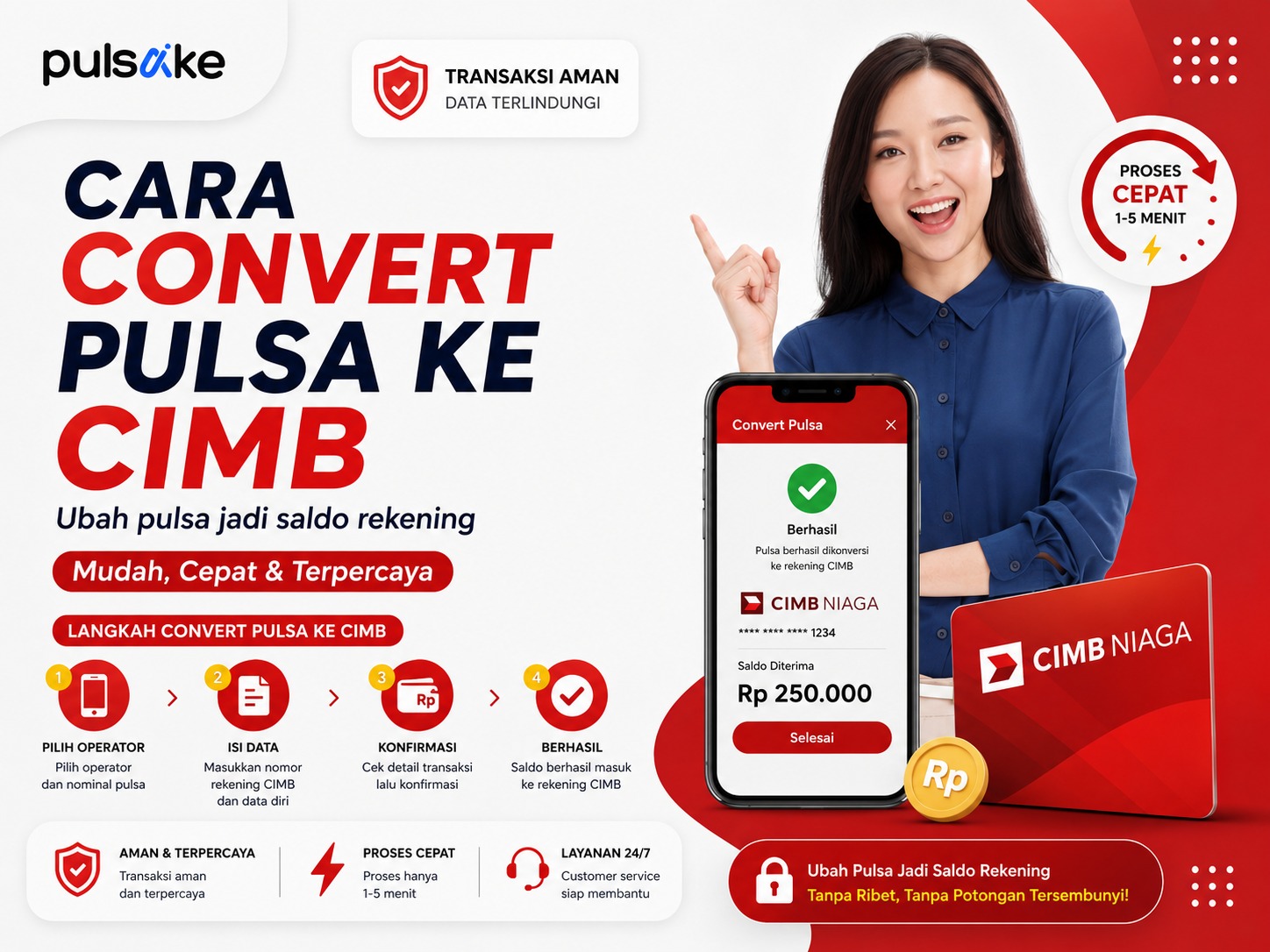 Cara Convert Pulsa ke CIMB Niaga dengan Mudah dan Cepat